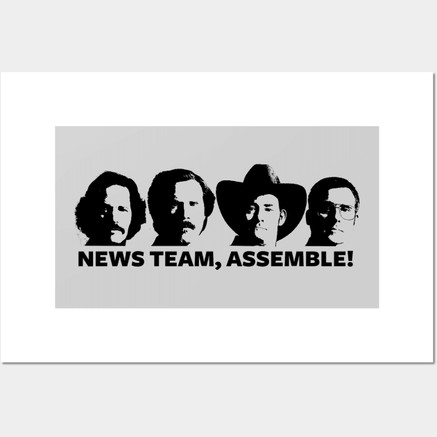 Anchorman News Team Assemble! Wall Art by StebopDesigns